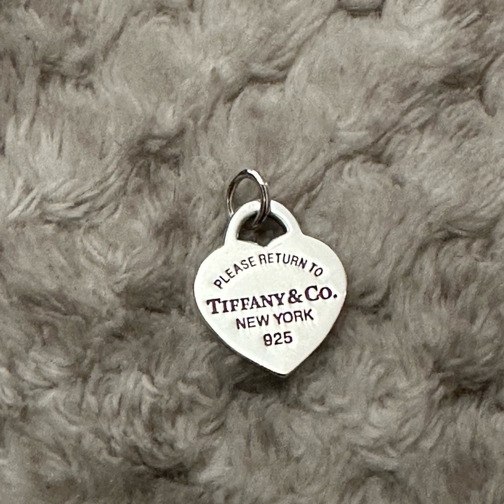 Tiffany Blue Heart Tag Charm